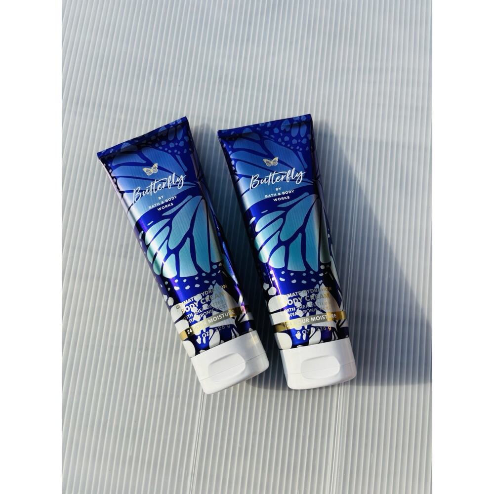 BATH‎ & BODY WORKS BUTTERFLY ULTIMATE HYDRATION BODY CREAM 8 OZ NEW 2 Pack